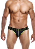 MALE BASICS - Jockstrap NEON Noir-Jaune
