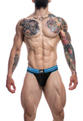 CUT4MEN - Jockstrap Rugby Noir-Bleu