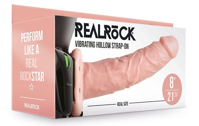 Real Rock - Gode ceinture vibrant Hollow Vibe RealRock 20 x 4.5cm