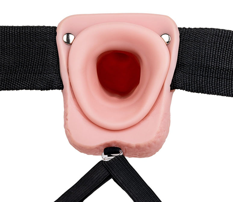 Real Rock - Gode ceinture creux Hollow Strap On RealRock 18 x 4.5cm