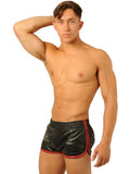 MK TOYS - Short en cuir Fist Noir-Rouge