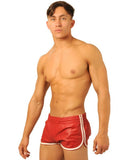 MK TOYS - Short en cuir Fist Rouge-Blanc