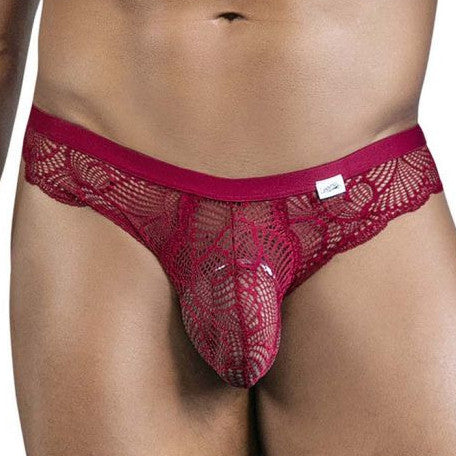 CANDY MAN - Slip Dentelle Elynos Bordeaux