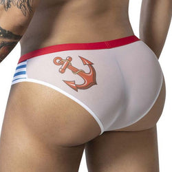 CANDY MAN - Slip Sailoris Blanc Navy