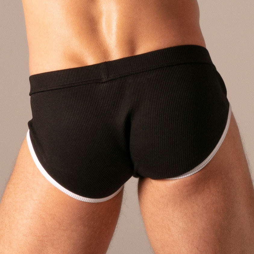 ABSOLU MALE - Slip Rib Zip Noir