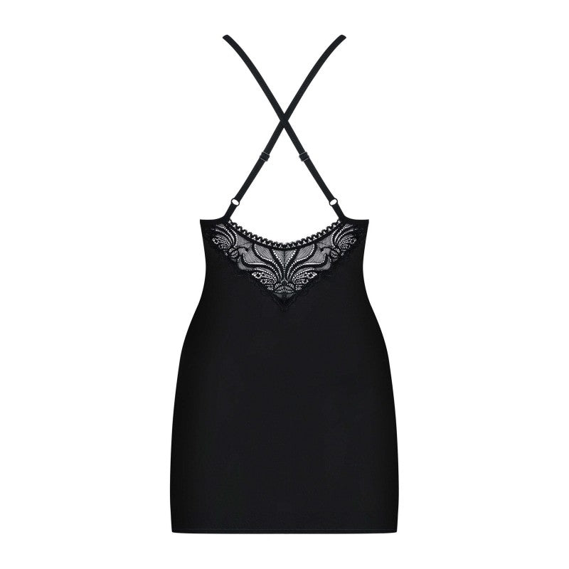 OBSESSIVE - 828 Nuisette et String - Noir