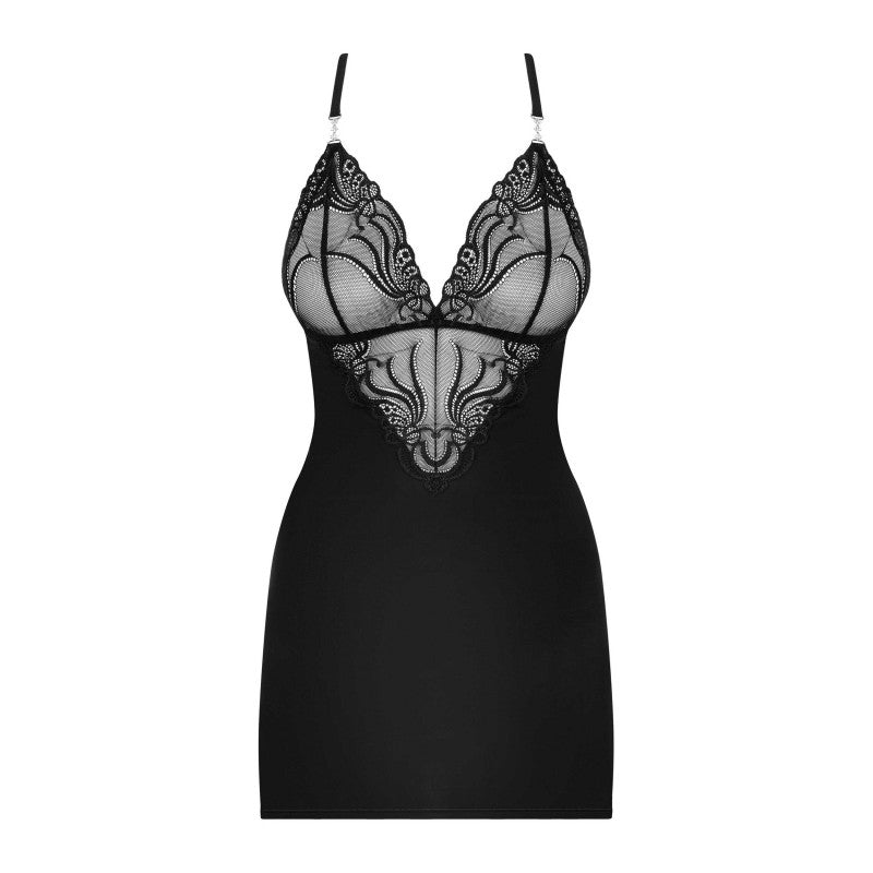 OBSESSIVE - 828 Nuisette et String - Noir
