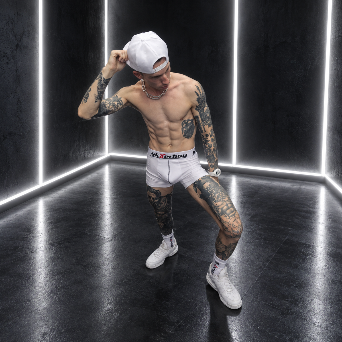 Sk8erboy - Boxer long blanc