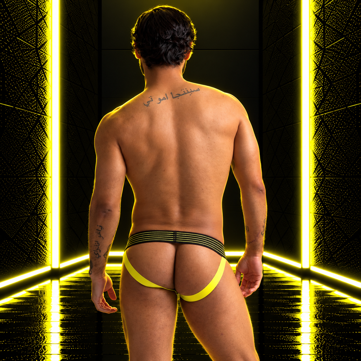 665 - Jockstrap Rally Noir-Jaune