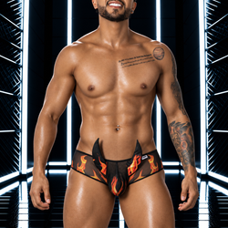 CANDY MAN - Shorty Diable DEMONIS Noir-Flamme
