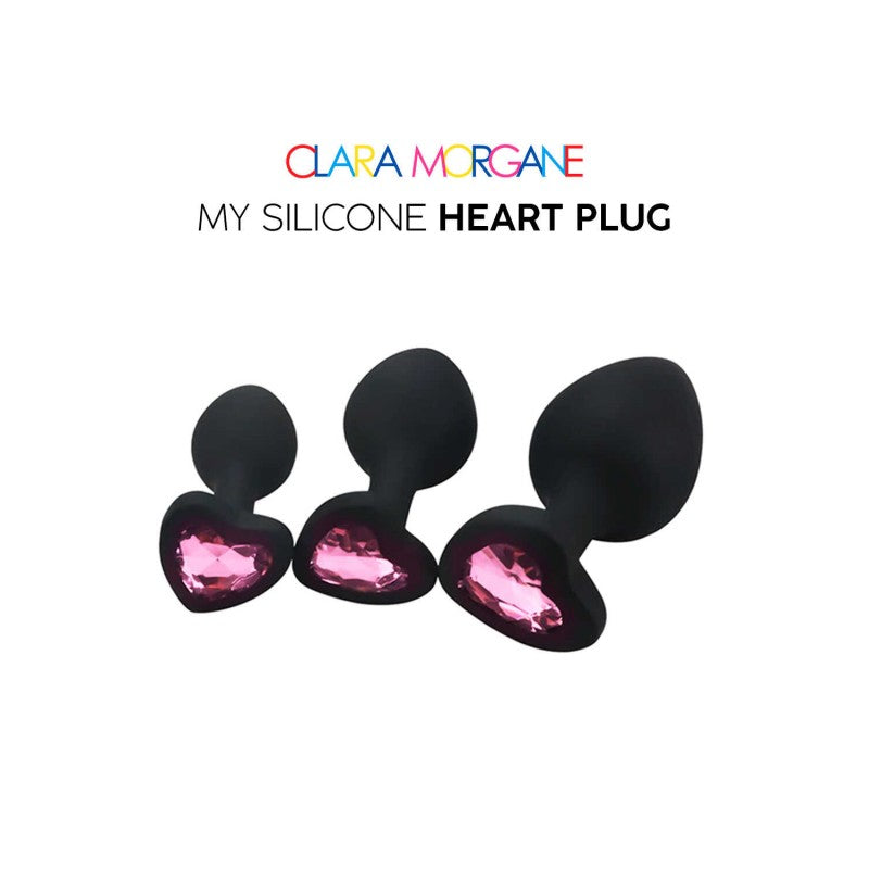 CLARA MORGANE - My Silicone Heart Plug - Gem rose
