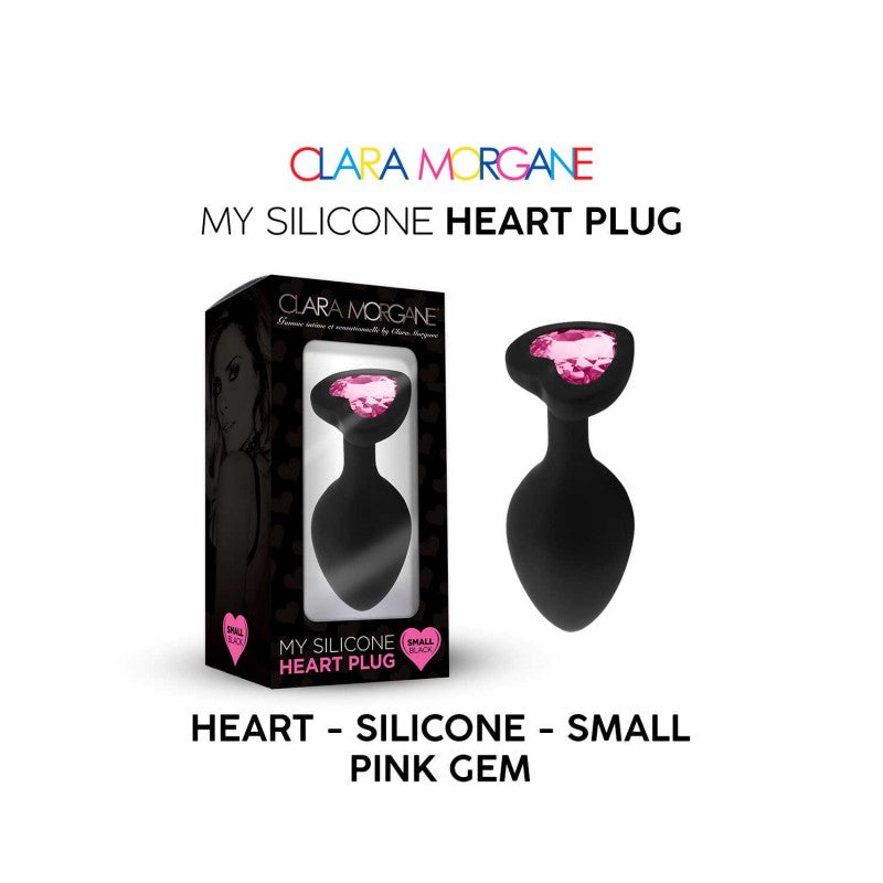 CLARA MORGANE - My Silicone Heart Plug - Gem rose