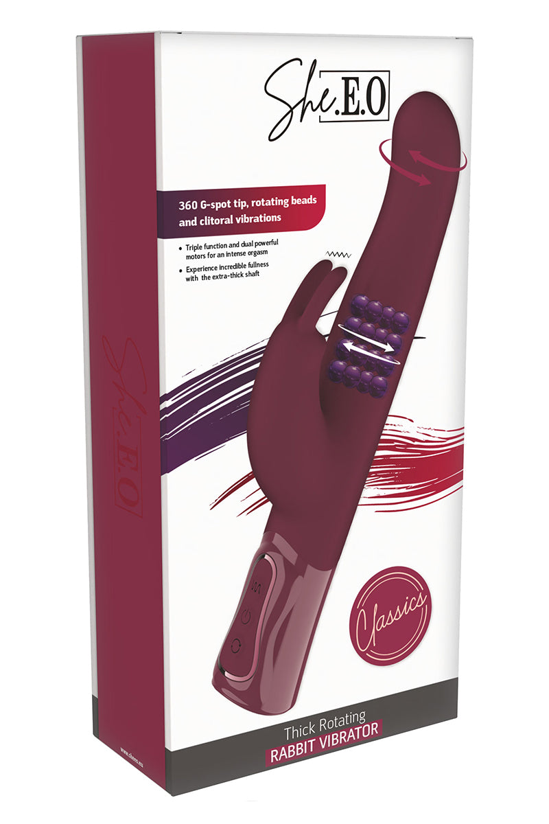She.E.O - Vibro Rabbit rotatif triple stimulation XXL