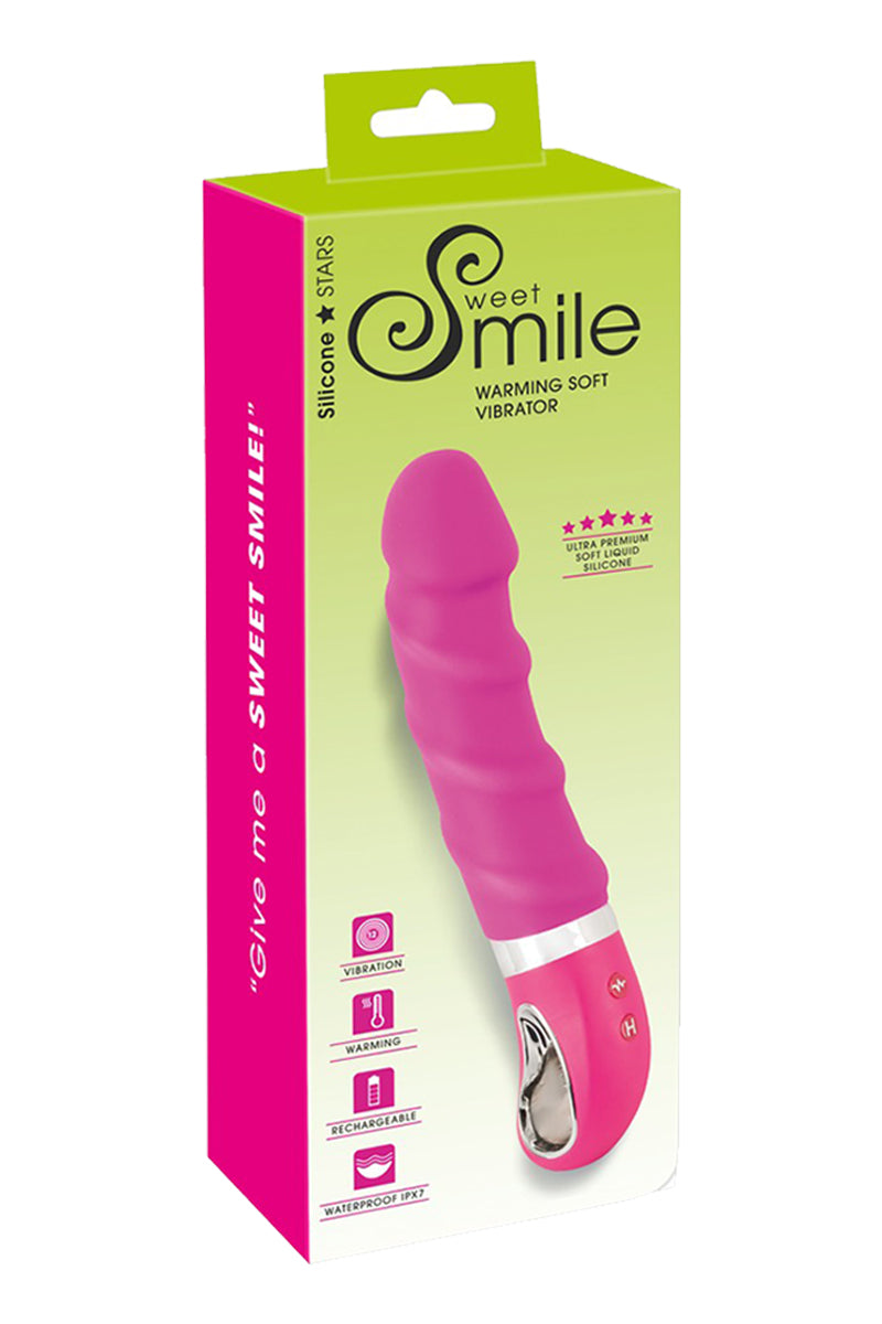 Sweet Smile - Vibro chauffant rechargeable 22,8 x 4 cm