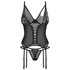Saturis corset et string Noir