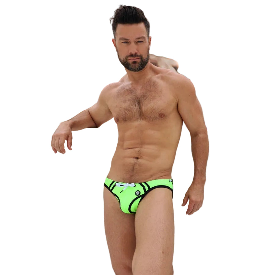 BREEDWELL - Slip de bain Expose Swim Vert neon